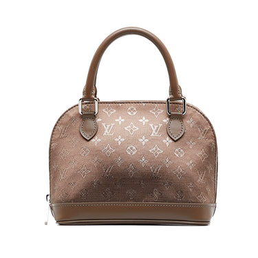 LOUIS VUITTON Alma BB Vernis Leather Satchel Crossbody Bag Tan