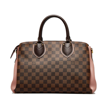 Brown Louis Vuitton Damier Ebene Shearling Normandy Bag