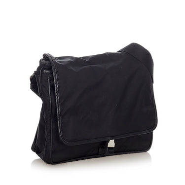 Black Prada Saffiano and City Calf Chain Crossbody Bag – Designer Revival