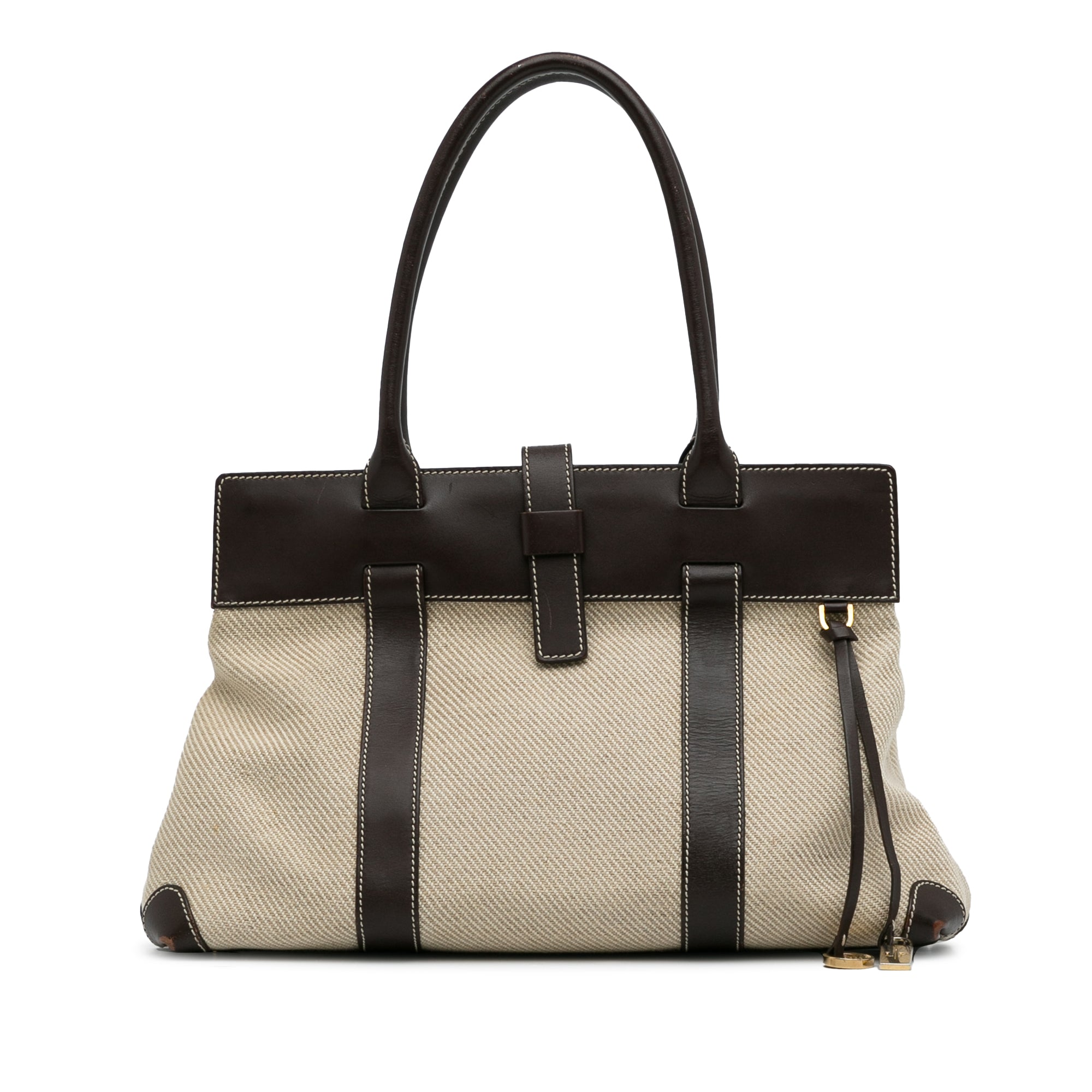 Brown Canvas Shoulder Bag