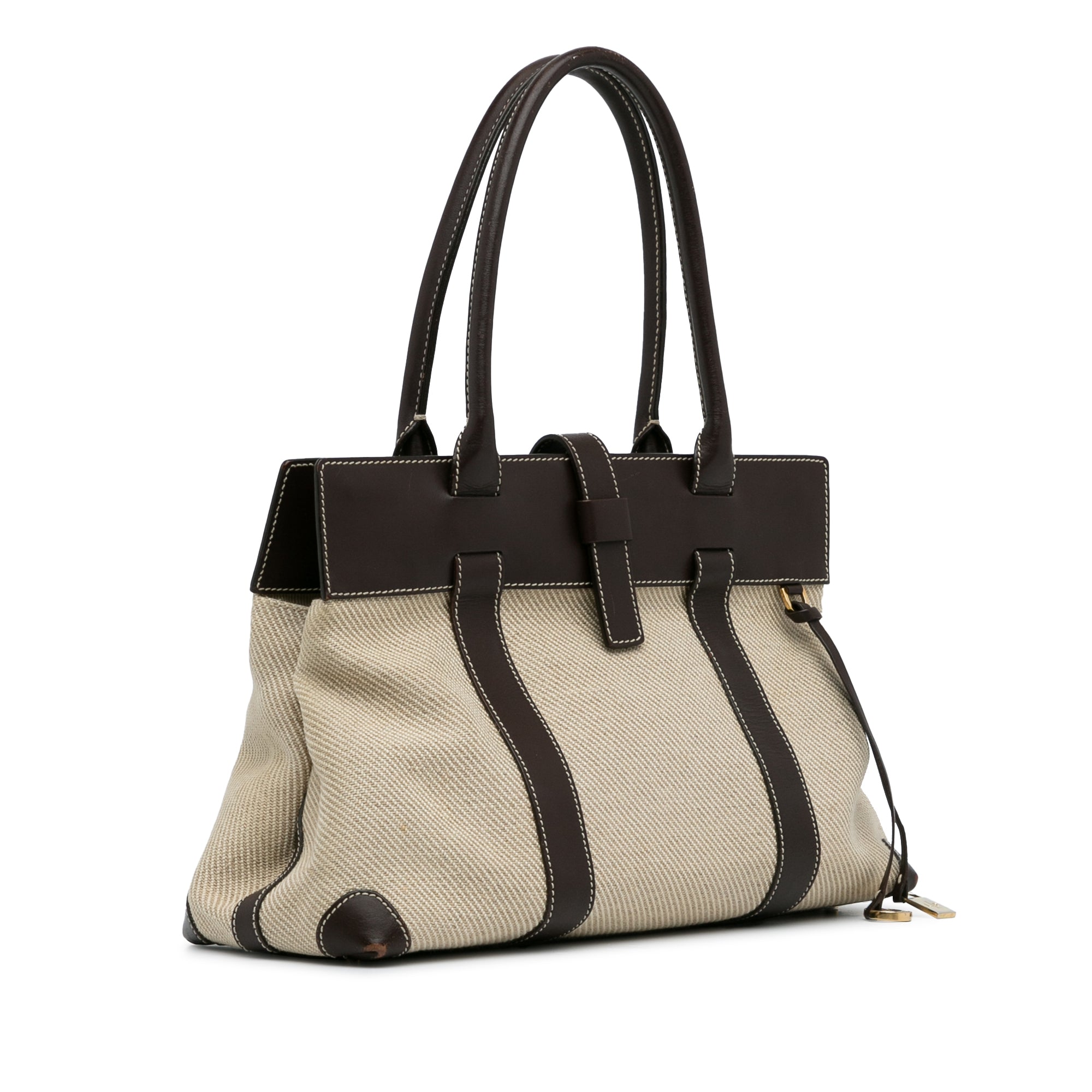 Brown Canvas Shoulder Bag