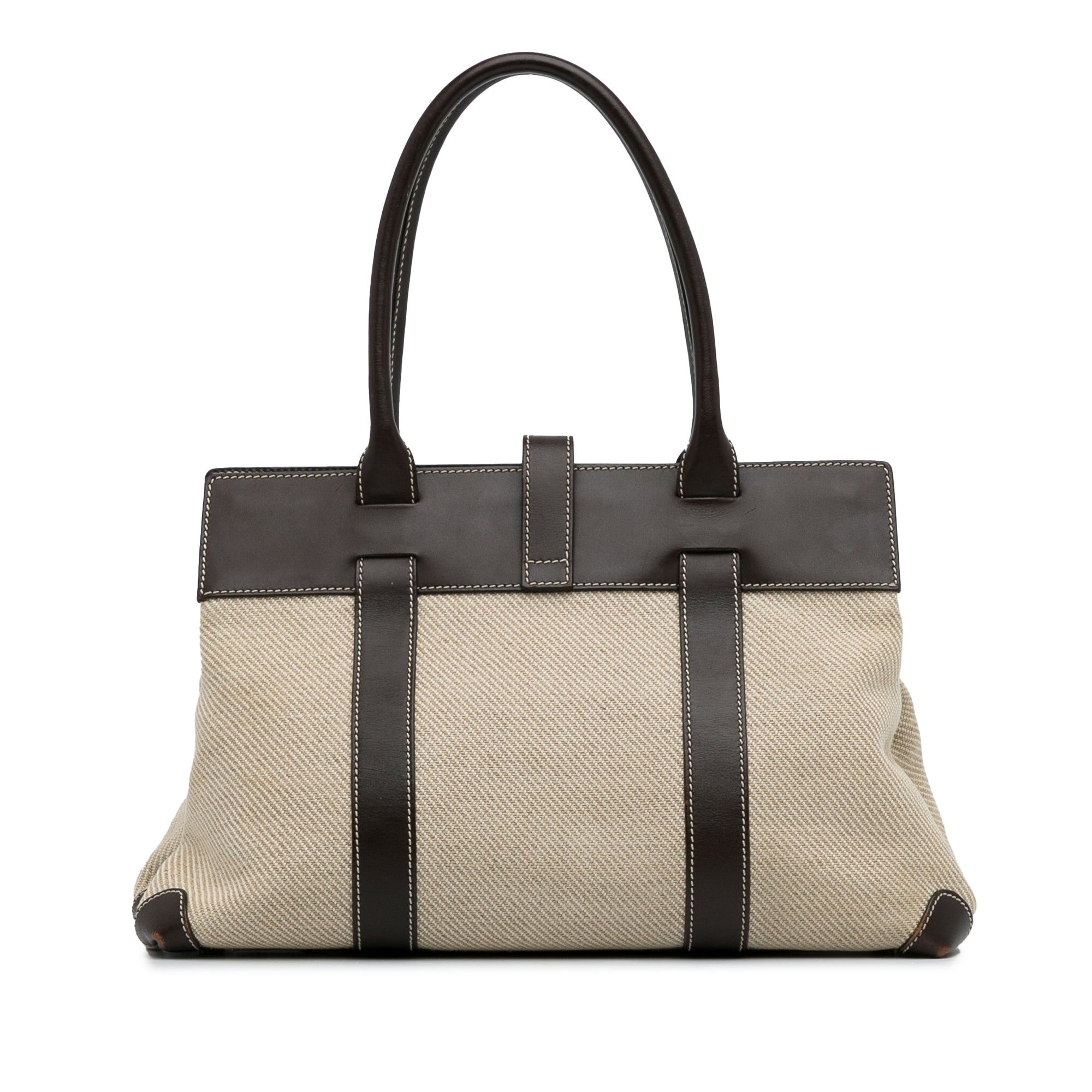 Brown Canvas Shoulder Bag