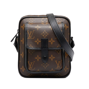 LOUIS VUITTON Magnetic Monogram Macassar Messenger Bag Brown