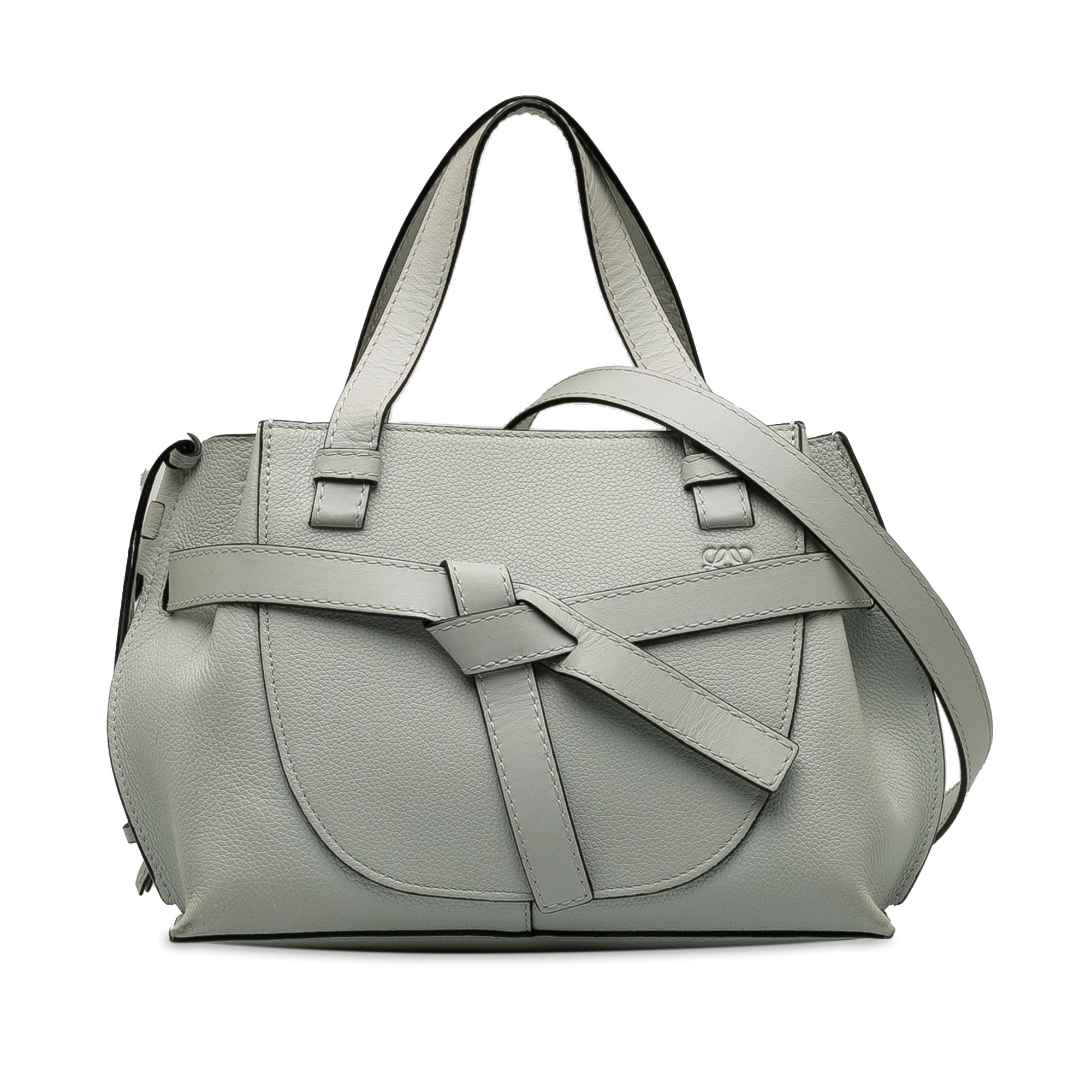 image of Gray Loewe Mini Gate Top Handle Satchel