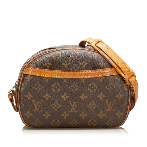 LOUIS VUITTON Blois Vintage Monogram Canvas Crossbody Bag Brown