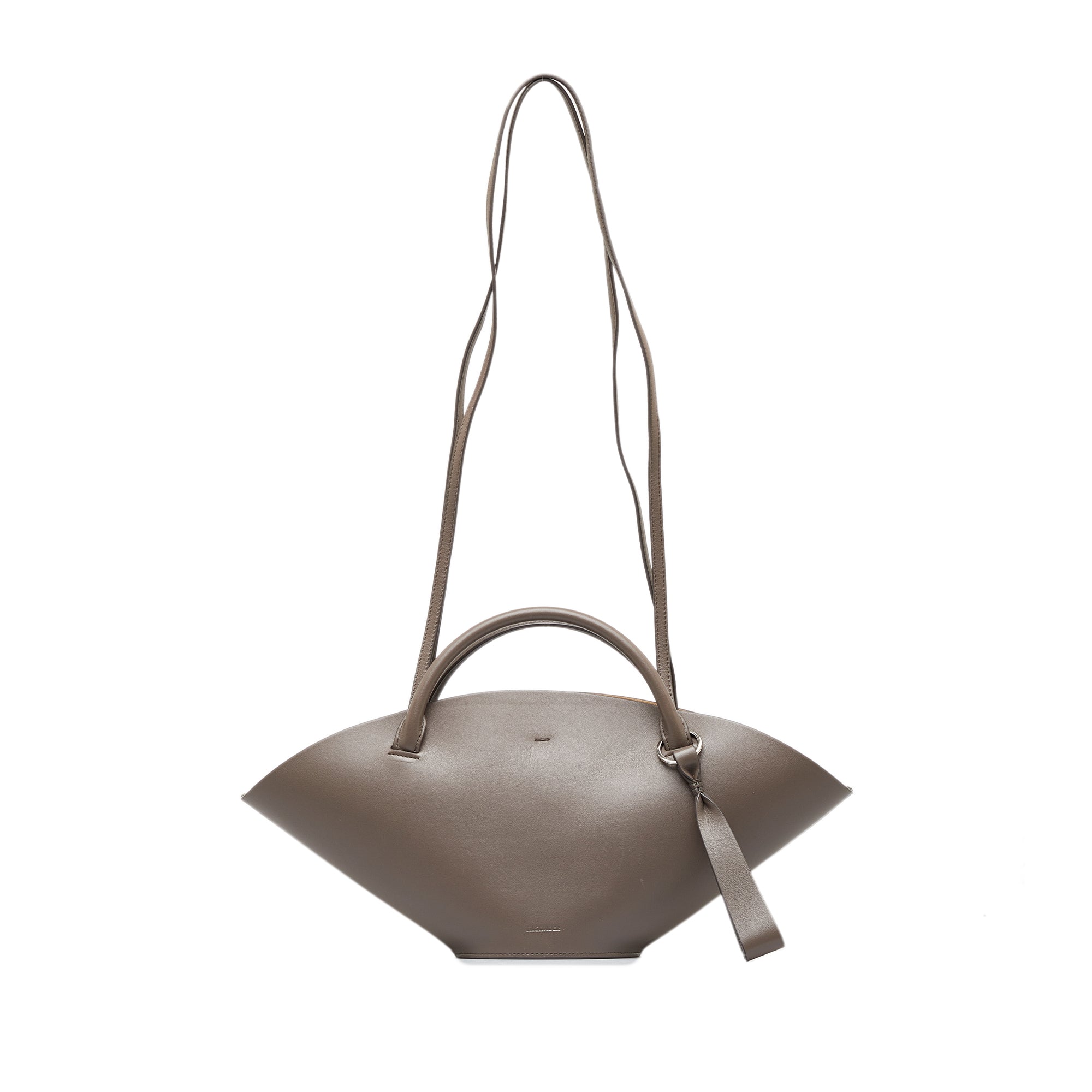 image of Gray Jil Sander Sombrero Leather Satchel