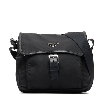 Prada Tessuto Nylon Sport Black Messenger Crossbody Bag 