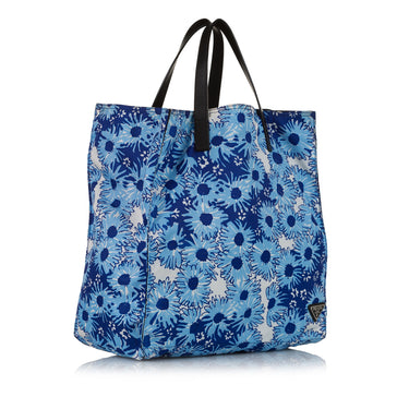 Prada Tessuto Stampato Tote Bag Blue Cloth ref.962613 - Joli Closet