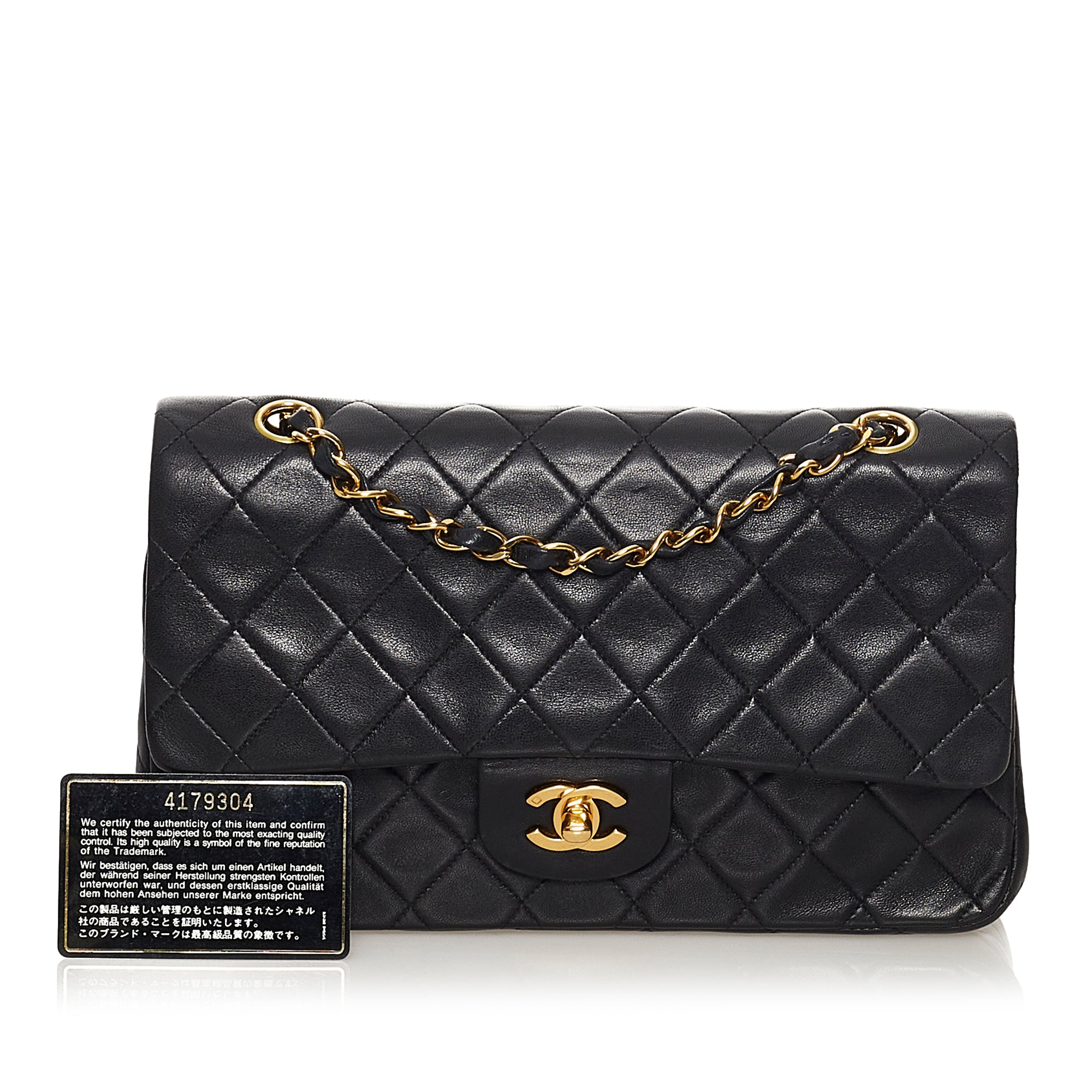 chanel classic black handbag