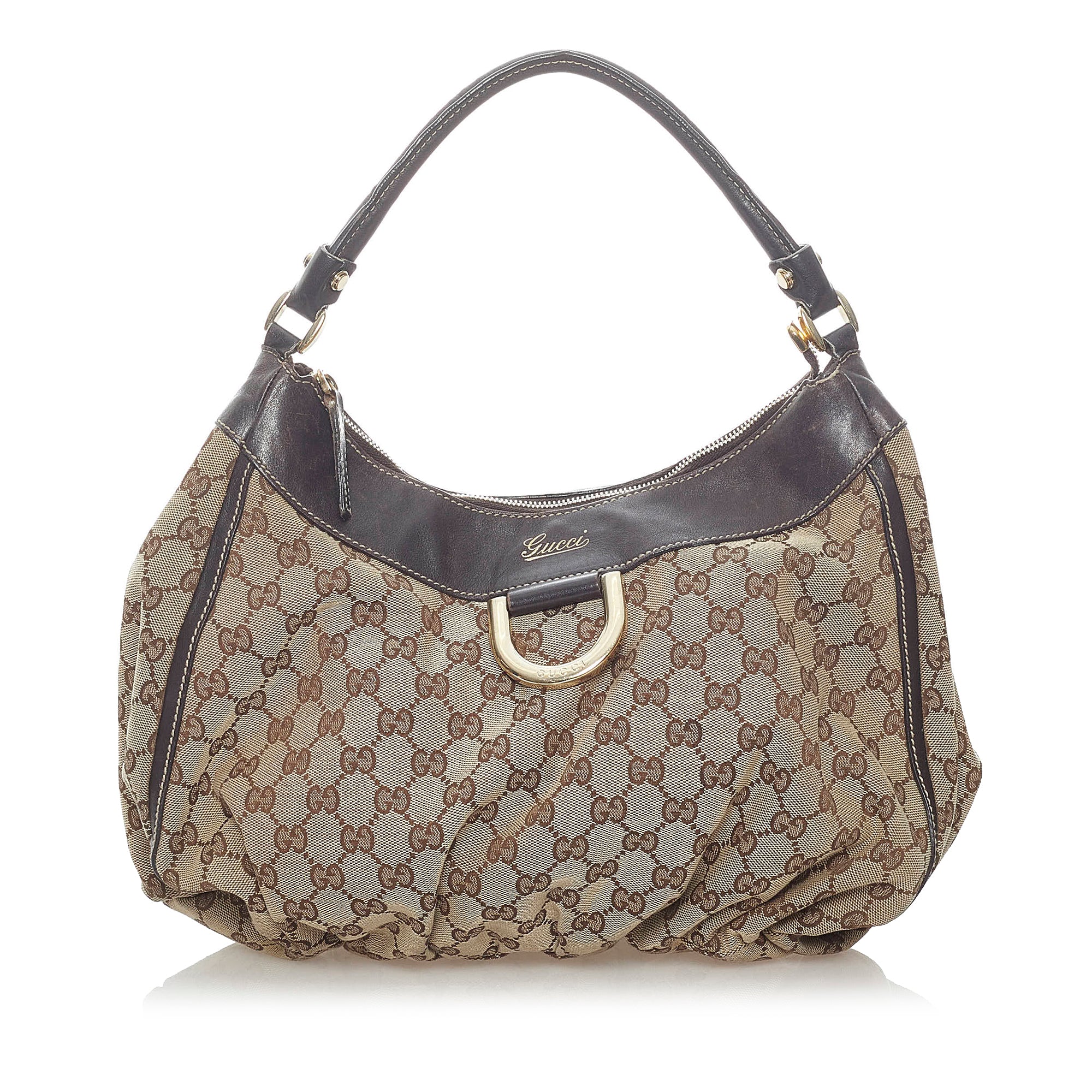 Gucci GG Canvas Abbey D-Ring Tote Bag Brown