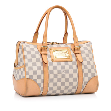 Louis Vuitton Damier Azur Berkeley Hand Bag Tote Bag N52001 White Authentic