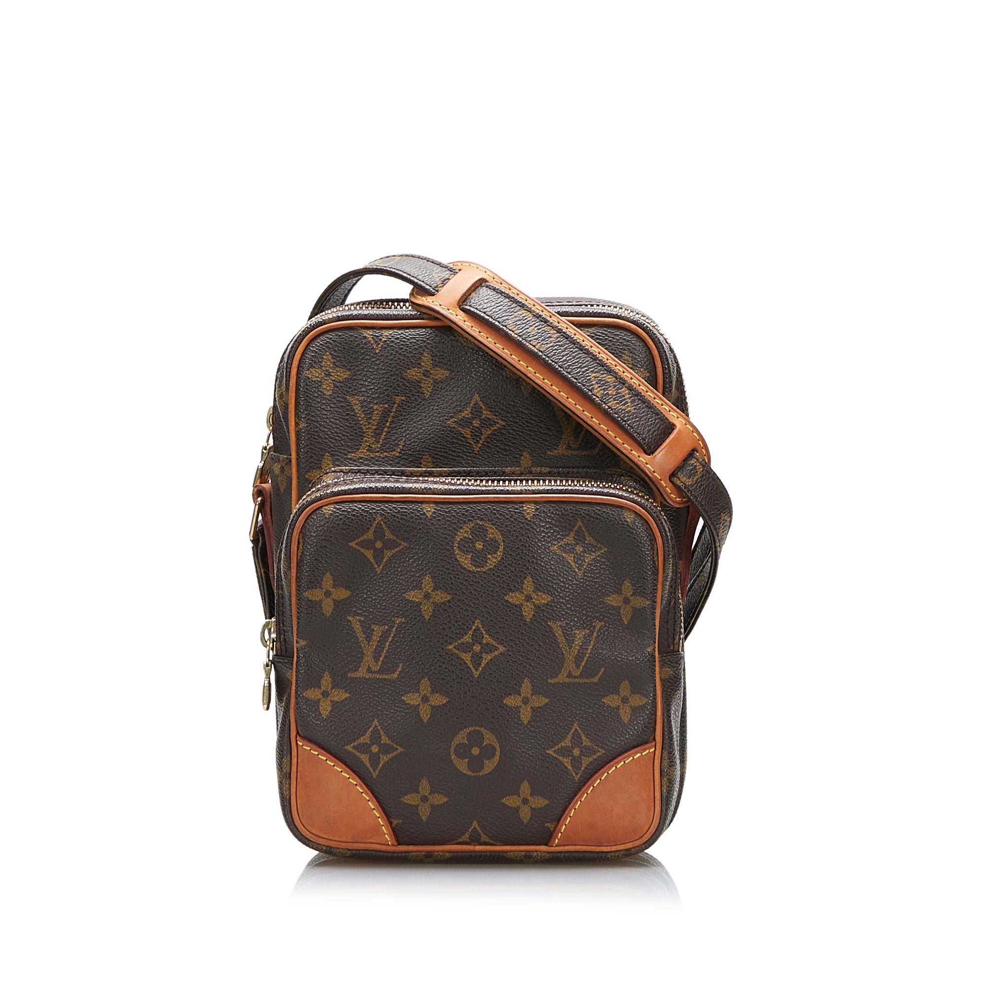 Louis Vuitton handbag in brown shading leather