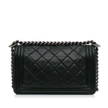 Chanel Boy Flap Caviar Leather Crossbody Bag in Grey