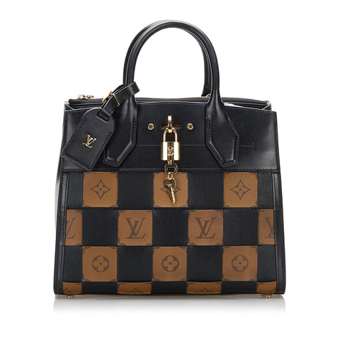 Louis Vuitton Steamer Monogram PM Brown/Black in Coated Canvas