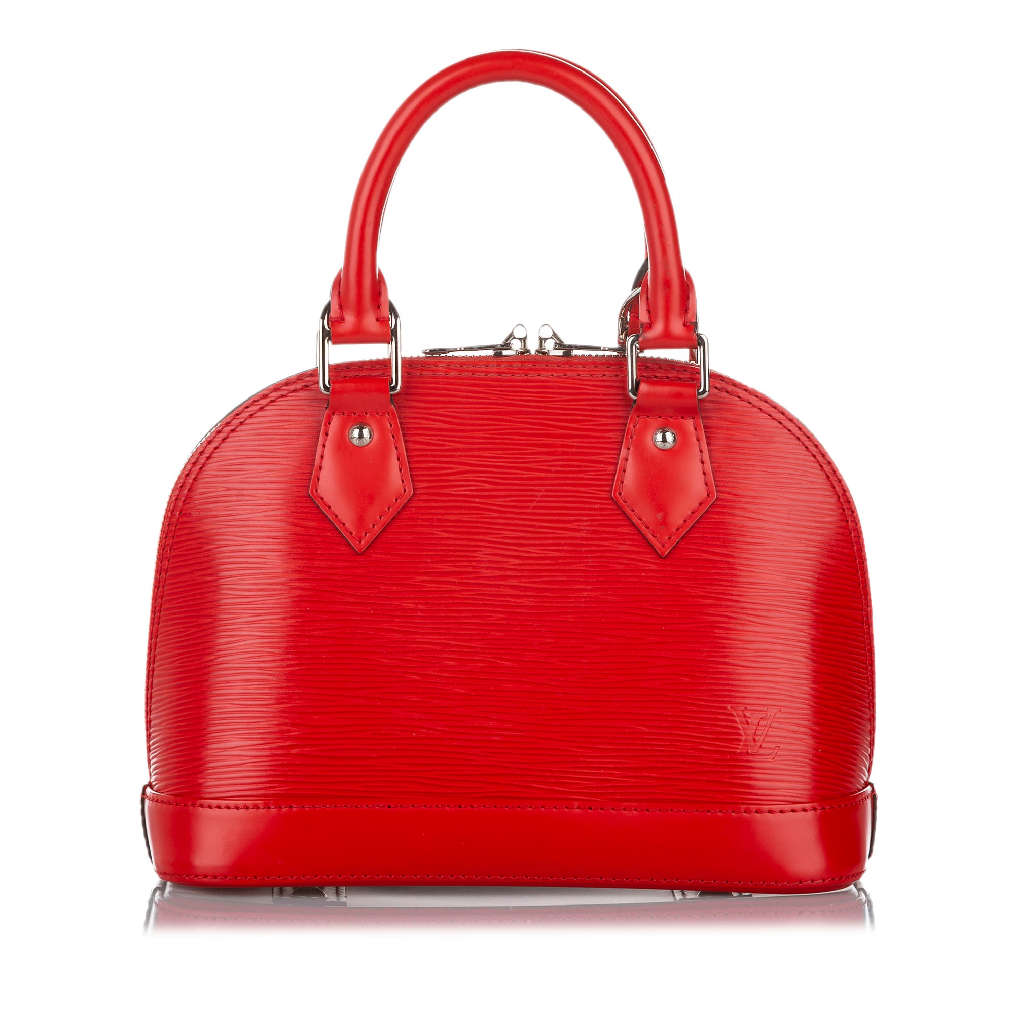 Louis Vuitton, Bags, Rare Louis Vuitton Alma Bb Bandouliere Handbag Denim  Red