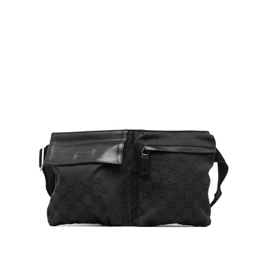 Gucci Black GG Supreme Coated Canvas Waist Bag Black Hardware, 2000's  Available For Immediate Sale At Sotheby's