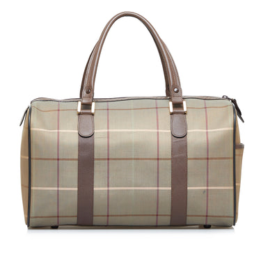 Brown Burberry Vintage Check Boston Bag