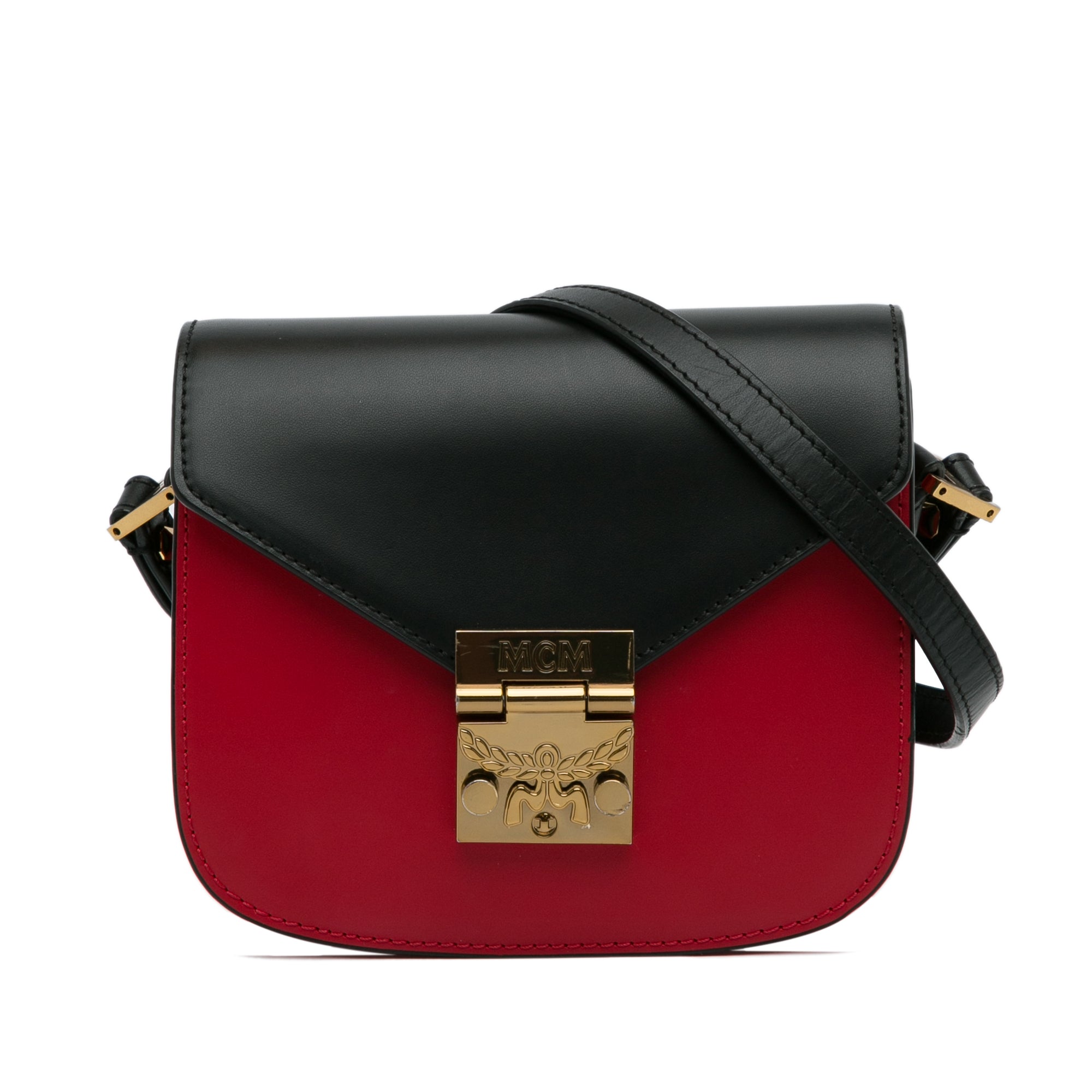 image of Red MCM Leather Patricia Crossbody Bag