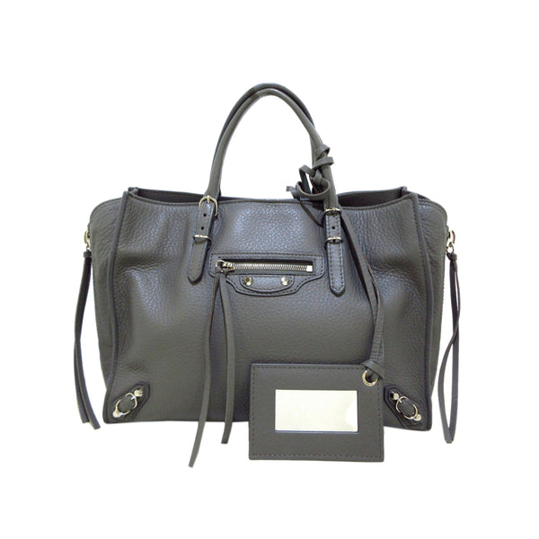 Papier leather handbag Balenciaga Burgundy in Leather  33621679