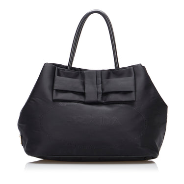 Valentino Black Leather Big Bow Tote Bag Valentino