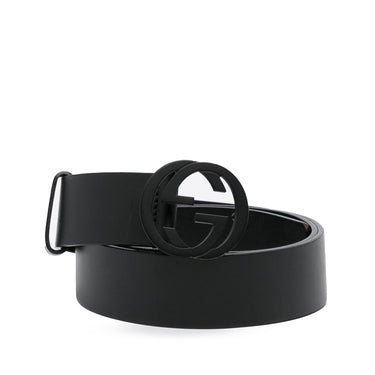 Black Louis Vuitton Leather Belt – Designer Revival