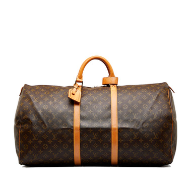 Louis Vuitton, Bags, Louis Vuitton Keepall 55cm Bandouliere Strap Carry  On Weekend Monogram Logo