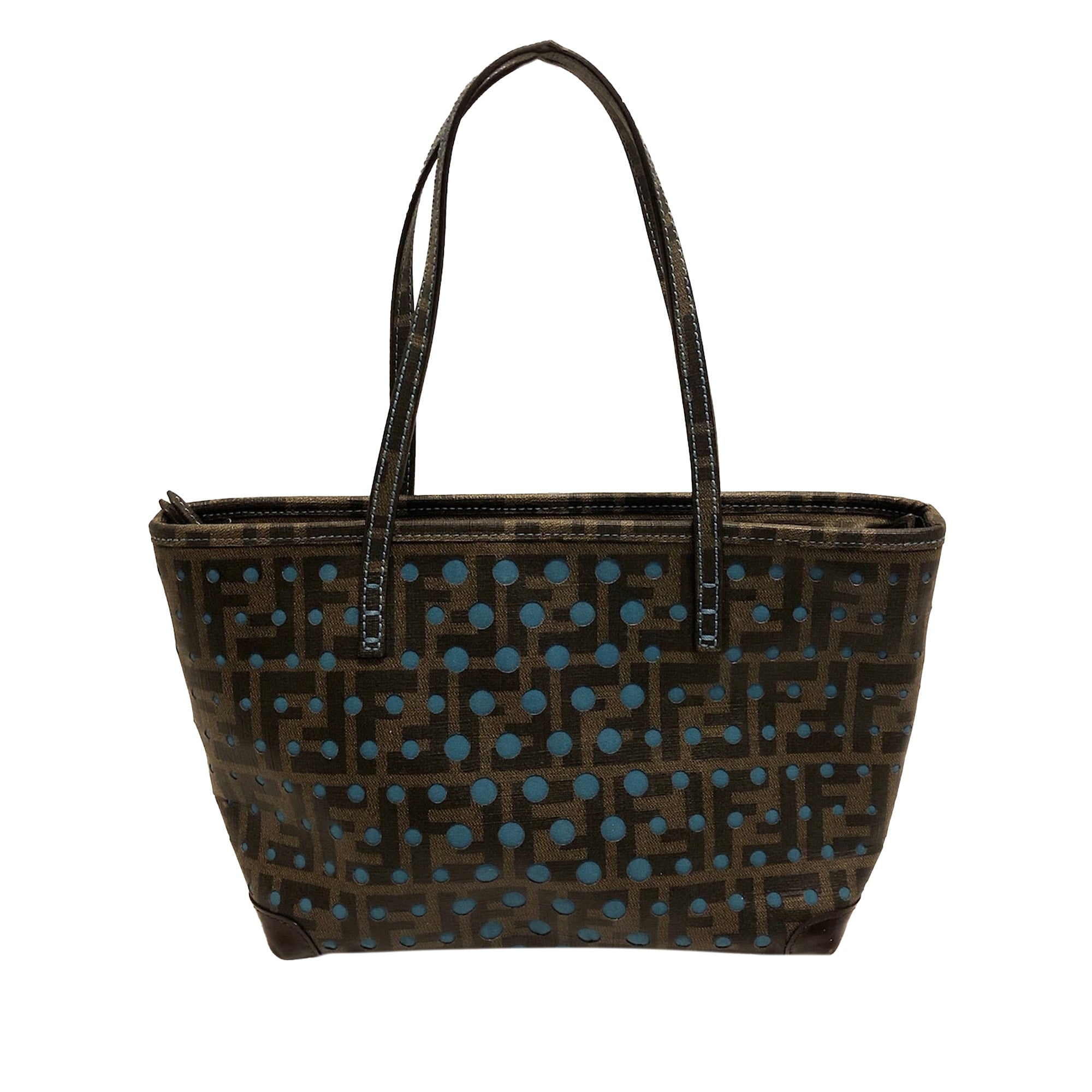 FENDI PERFORATED STAR ZUCCA POCHETTE