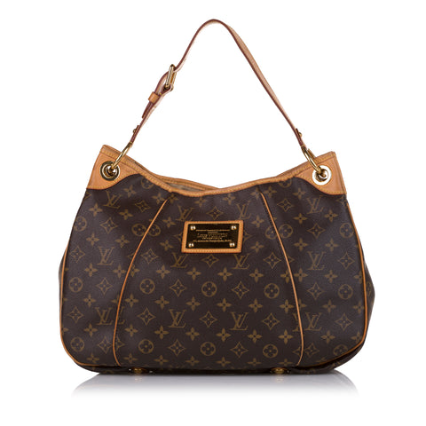 Louis Vuitton Galliera PM Monogram Canvas Hobo Shoulder Bag Brown