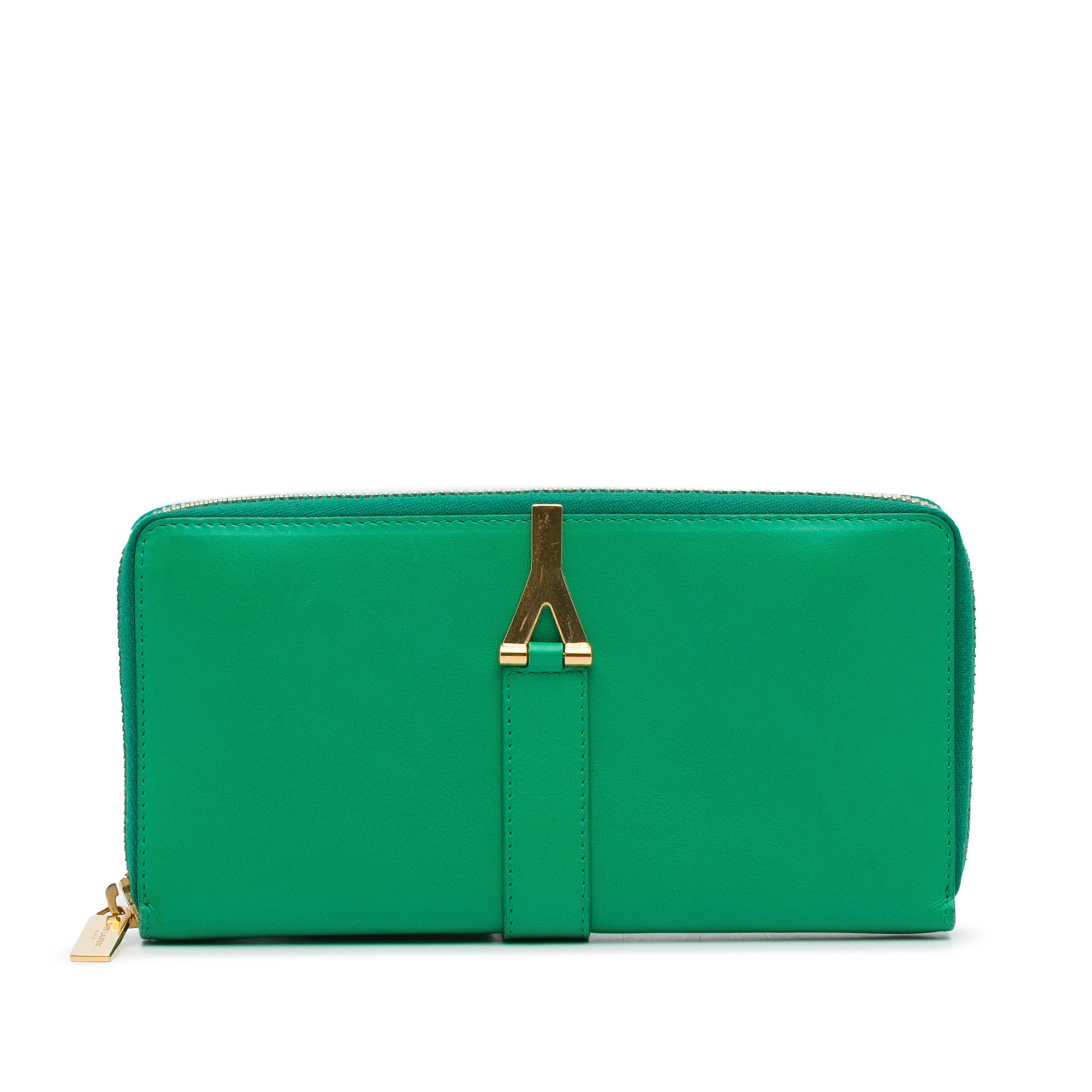 Image of Green Saint Laurent Y Line Long Wallet