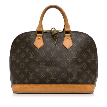 Used Brown Louis Vuitton Authentic Alma MM Monogram Canvas Top