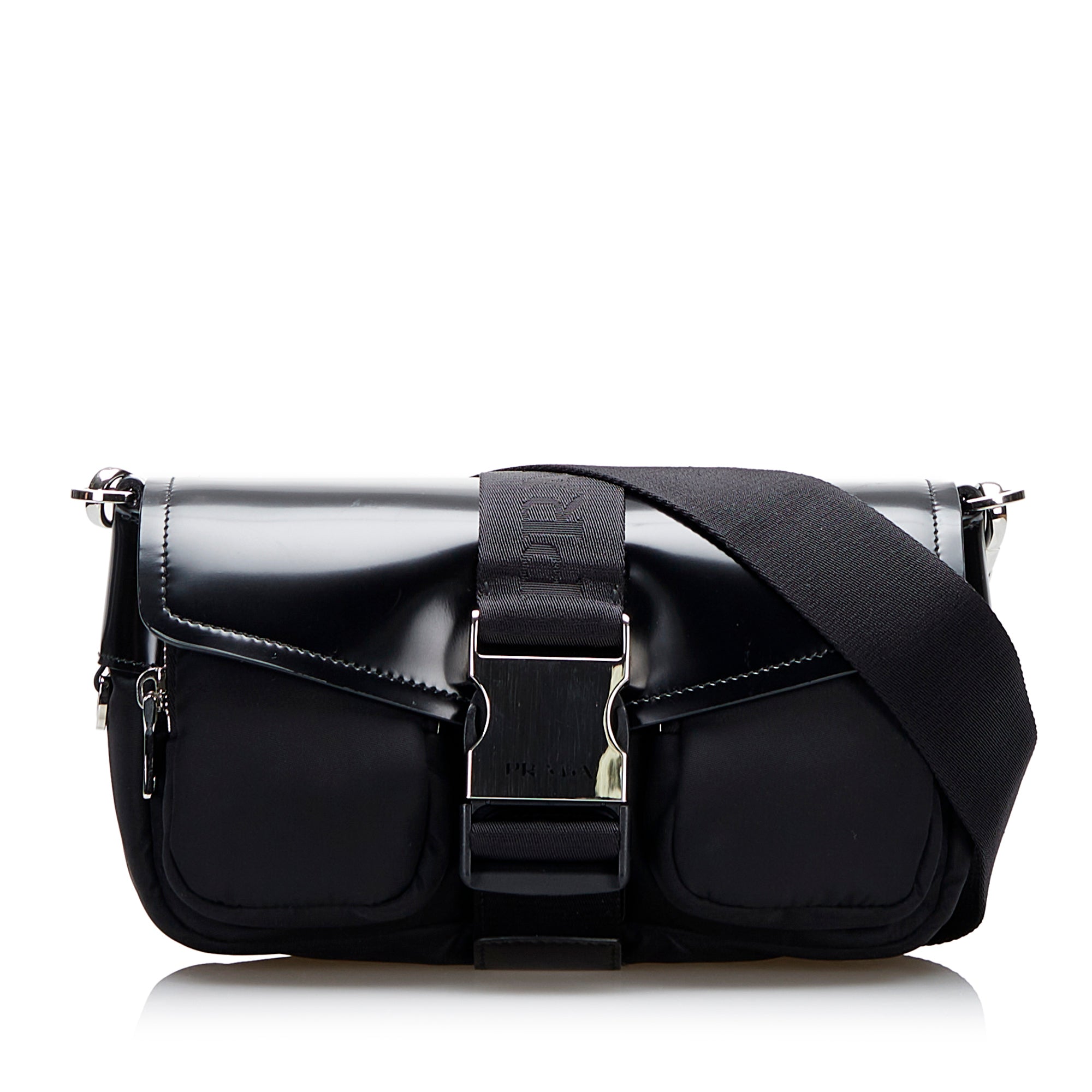 Prada Re-Nylon Leather Shoulder Bag