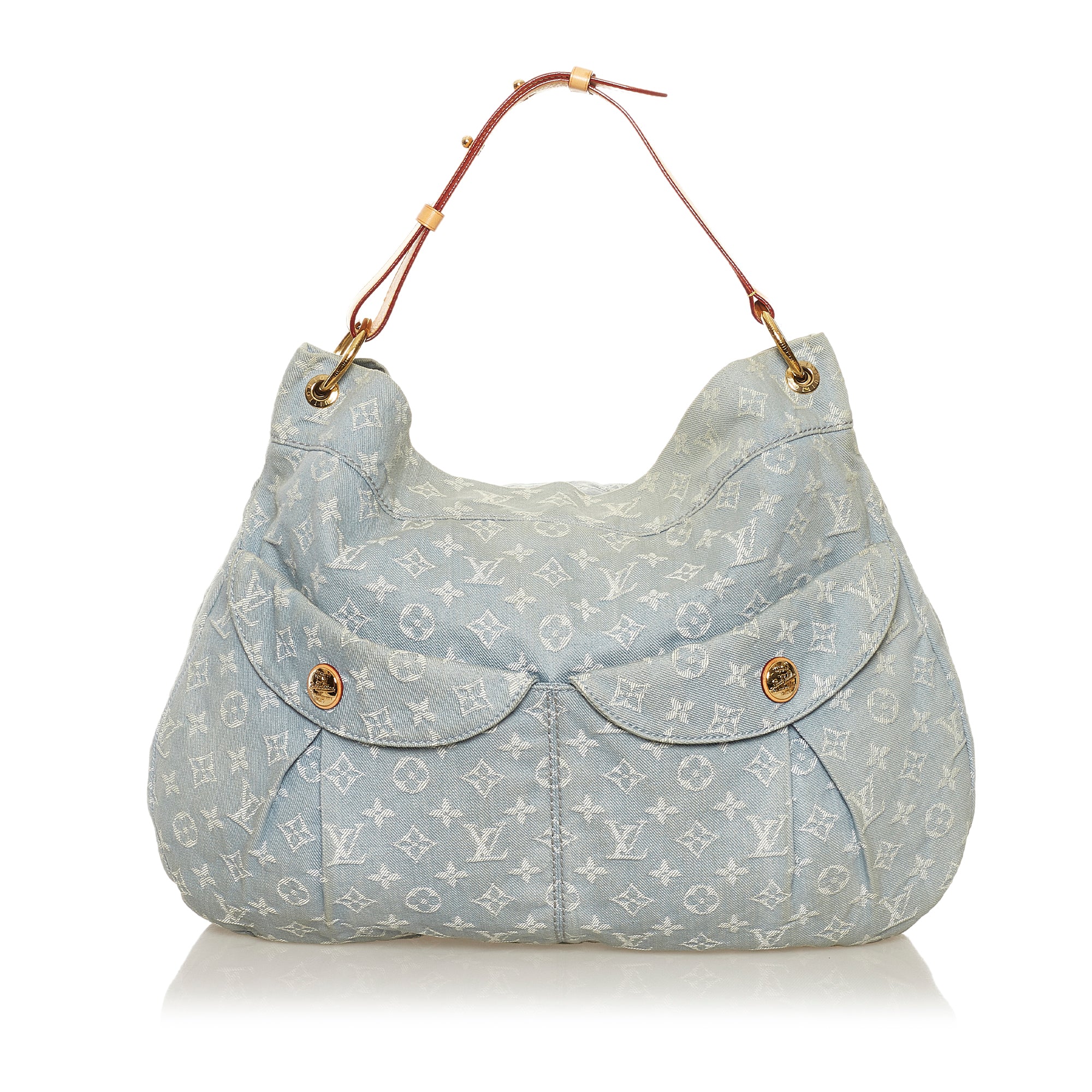 RvceShops Revival, Blue Louis Vuitton Monogram Denim Daily GM Hobo Bag