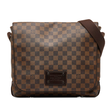 Louis+Vuitton+Brooklyn+Messenger+Bag+PM+Brown+Leather for sale online