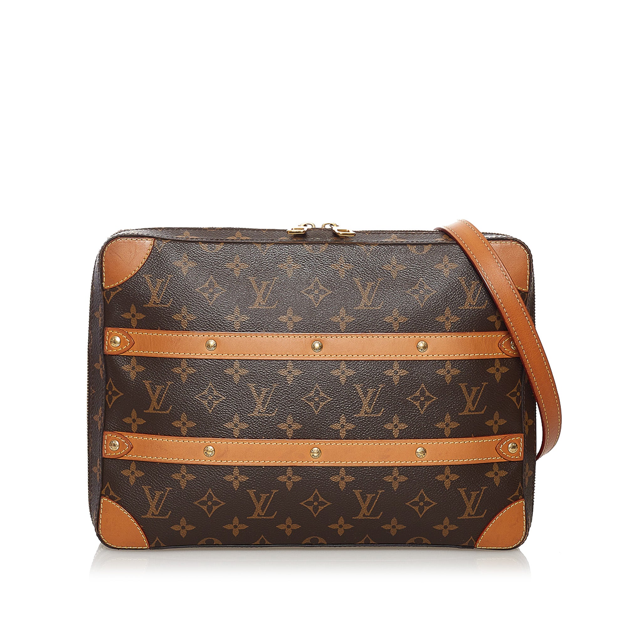 100% REAL louis-vuitton Mini Soft Trunk crossbody bag