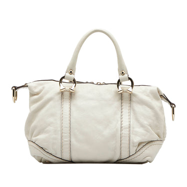 White Gucci Duchessa Boston Bag – Designer Revival