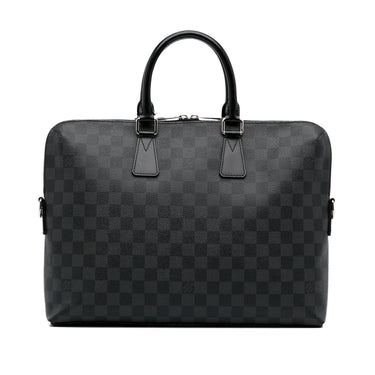 Louis Vuitton Damier Graphite Keepall Bandouliere 55 Duffle with Strap 9lk822s