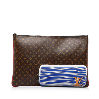 Louis Vuitton - Authenticated Clutch Bag - Synthetic Brown Gingham for Women, Never Worn