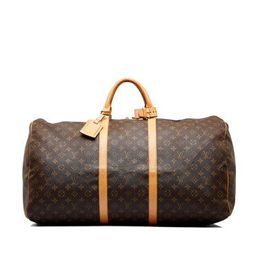 Vintage Louis Vuitton Keepall 60 Duffle Bag, Brown Monogram Canvas Bag