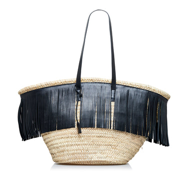 Beige Loewe Raffia Basket Tote – Designer Revival