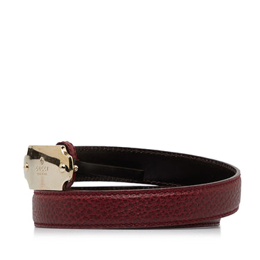 Red Gucci Leather Belt – Designer Revival