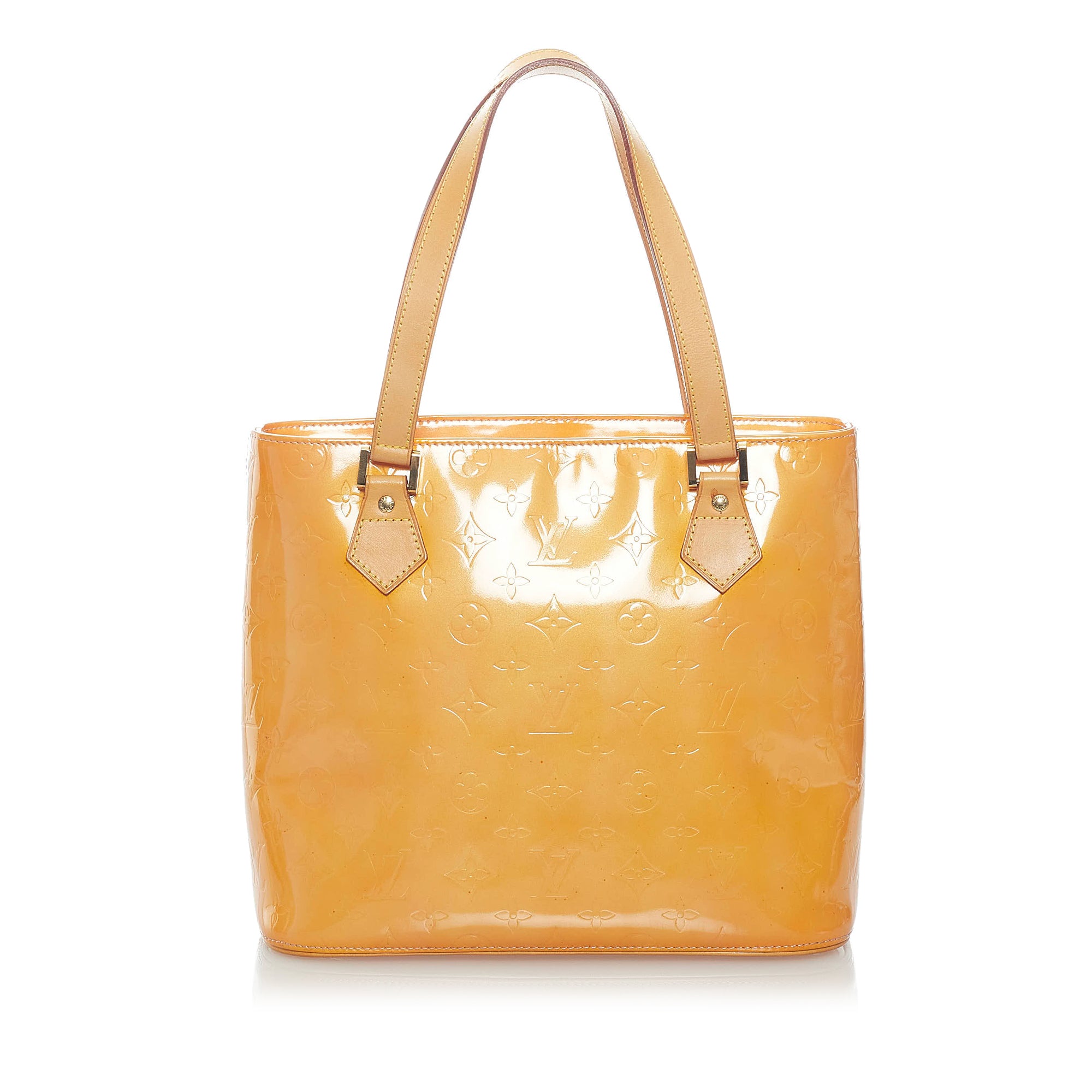 Yellow Louis Vuitton Monogram Vernis Houston Tote Bag