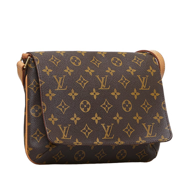 LOUIS VUITTON LADIES VINTAGE BAG WITH SHOULDER STRAP.