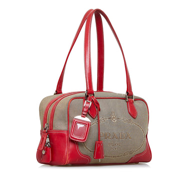 Red Prada Leather Satchel – Designer Revival