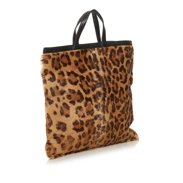 Maison Margiela Leopard-Print Tote Bag - Brown