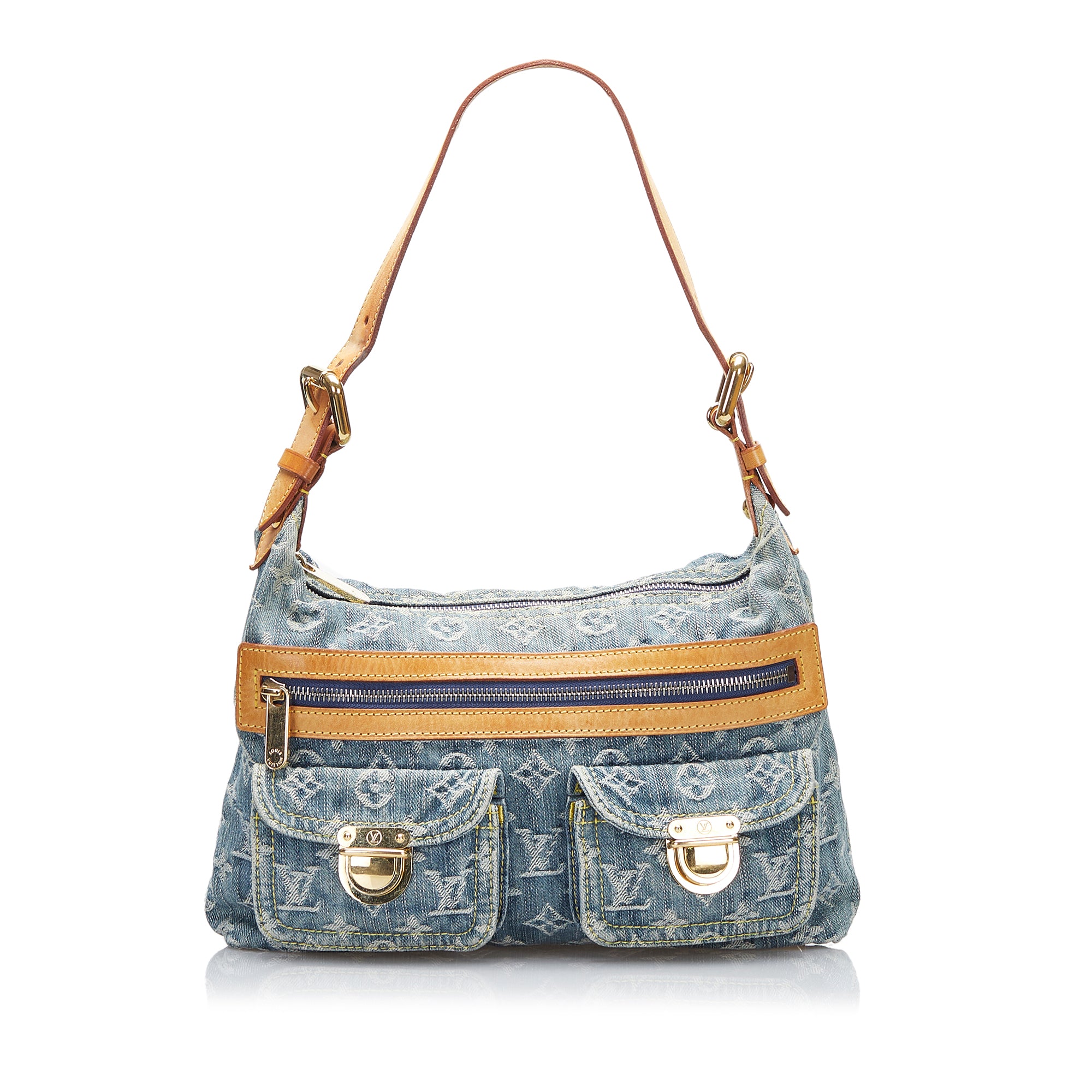 Louis Vuitton, Bags, Louis Vuitton Monogram Denim Baggy Pm Handbag Bag  Purse Authentic
