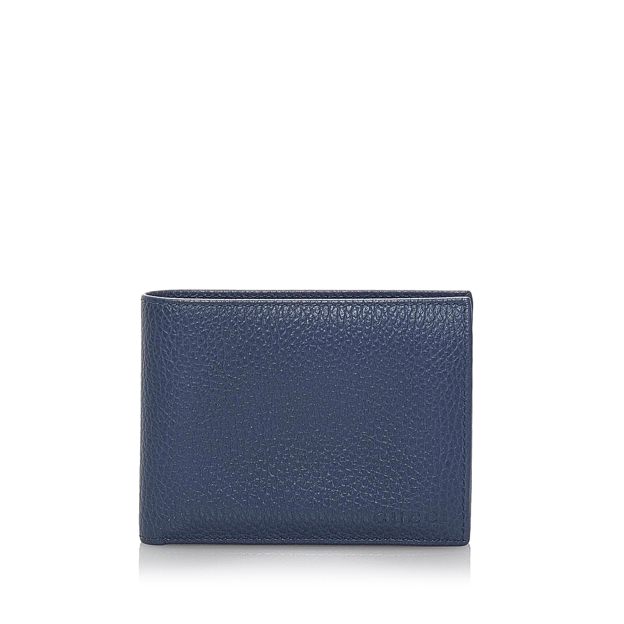 Gucci Bi-fold Wallet in Blue for Men