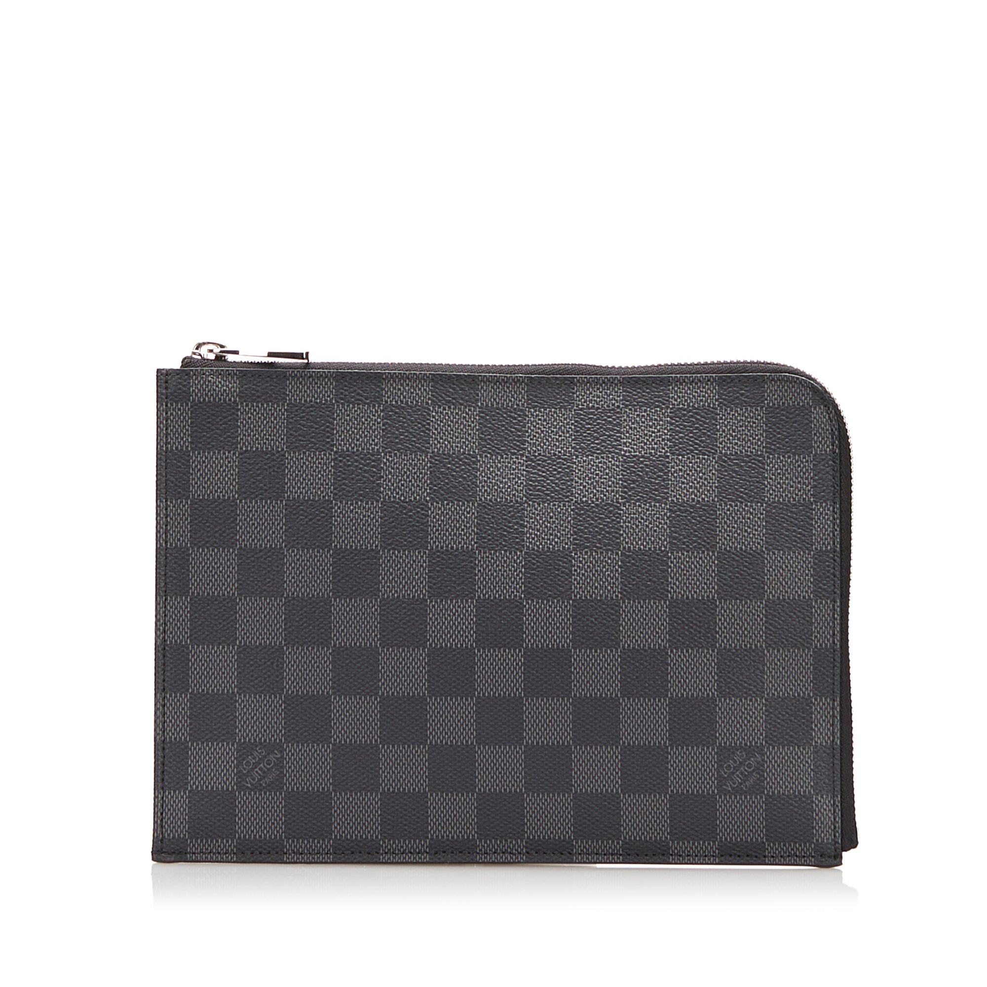 RvceShops Revival, Black Louis Vuitton Damier Graphite Pochette Jour PM  Pouch