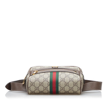Brown Gucci Animalier GG Supreme Belt Bag