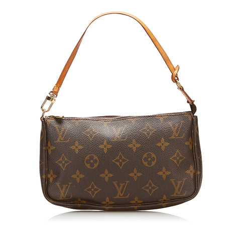 LOUIS VUITTON Montaigne MM Monogram Canvas Shoulder Bag Brown