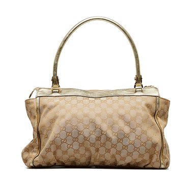 GUCCI Medium Abbey Coated Canvas Shoulder Bag Beige 293578